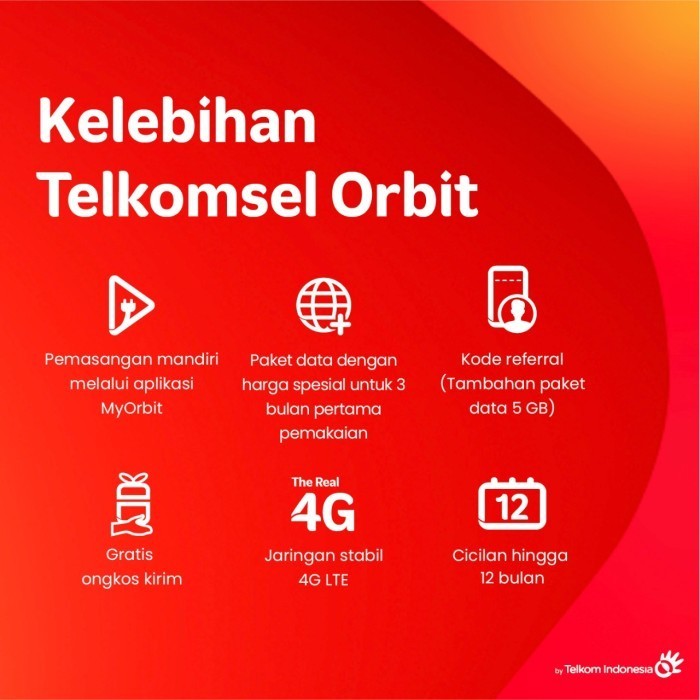 Telkomsel Orbit Pro Modem Wifi 4G High Speed Bonus Data 50Gb