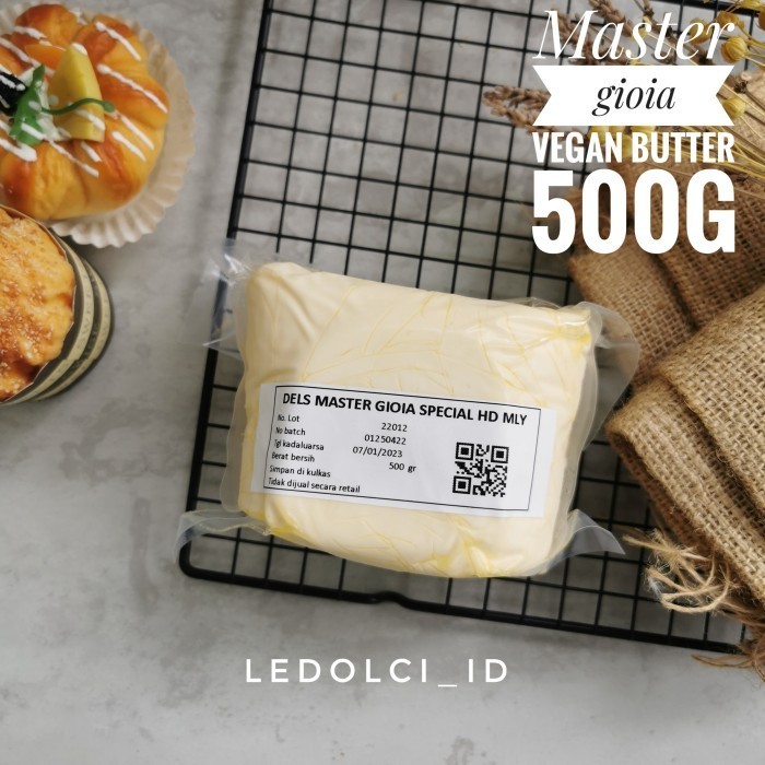 

BUTTER FLAVORED VEGAN MARGARINE UNSALTED - MASTER GIOIA MENTEGA 500 GR