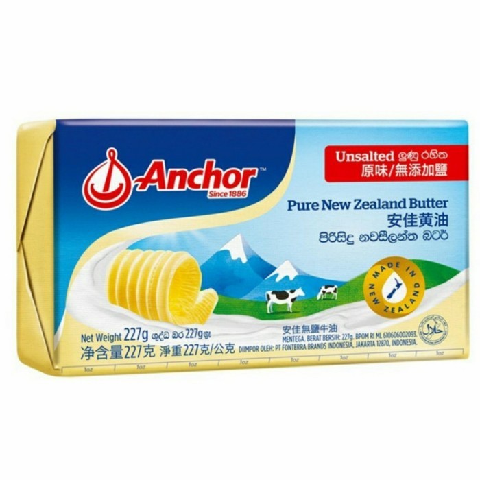 

Anchor Unsalted Butter Pads 227 gr. KHUSUS GOJEK/GRAB.