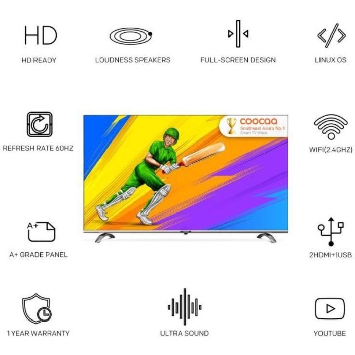 Led Tv Coocaa 32S3U Hd Ready Smart Tv Youtube