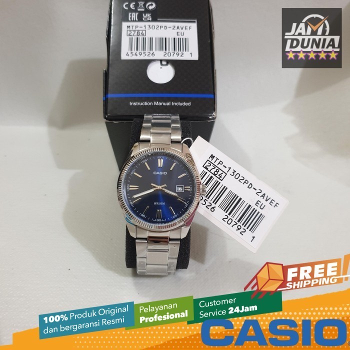 Casio Original Mtp-1302Pd-2A Mtp 1302Pd 2A 1302Pd Mtp1302 Pria Ct