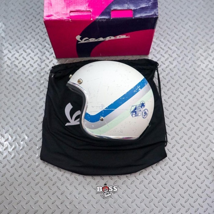 Original Helmet Helm Vespa Heritage Bianco