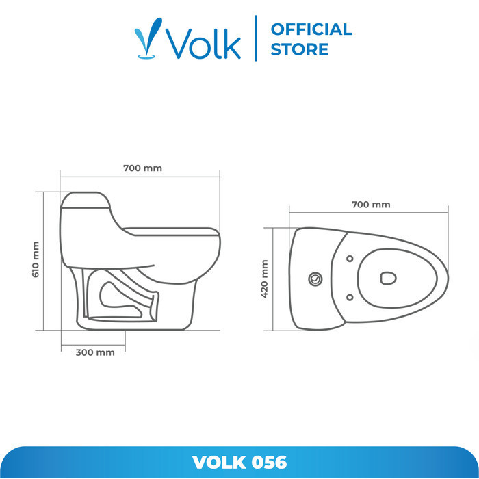 Volk Wedelia 056 One Piece Toilet / Closet Duduk