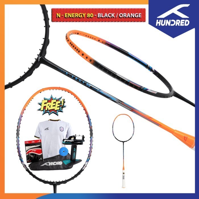 Hundred Raket N-Ergy 80 Raket Badminton Original