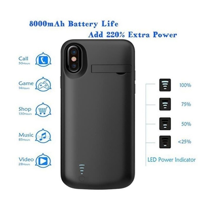Powercase Iphone Xr 6000Mah Jlw Power Case X R Battery 6000 Mah Xr2