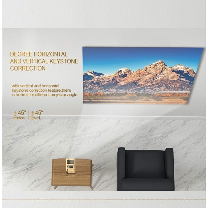 New Smart Mini Ezzrale Ezh5 Android Bluetooth Speaker Projector Ori