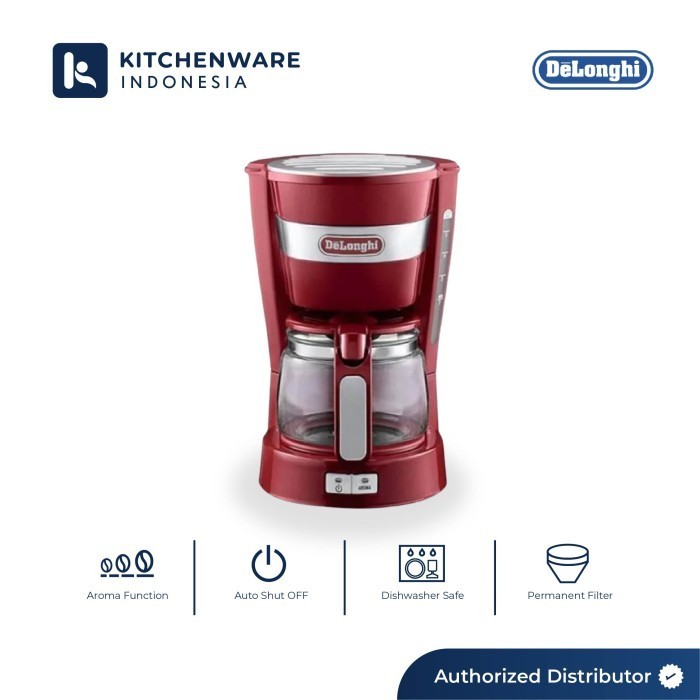 Delonghi Icm14011.R Drip Coffee Maker Mesin Penyeduh Kopi Icm 14011 R