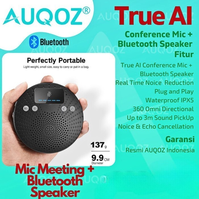 Auqoz True Ai Bluetooth Speaker - Conference Mic Meeting