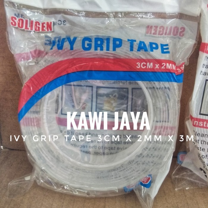 

MURAH Double tape serbaguna transparan Soligen 3cmx2mmx3m