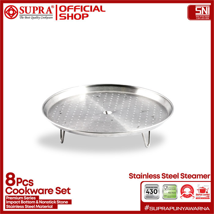 Supra Panci Set 8 Pcs Stainless Steel Premium Series