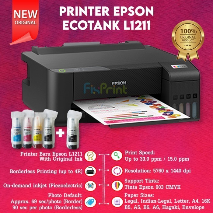 Printer Epson L1211 Pengganti L1210 New