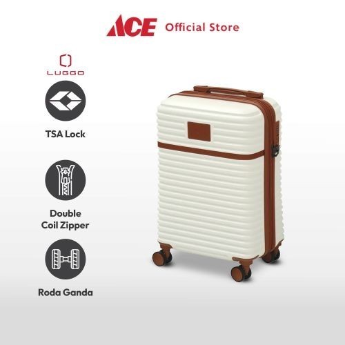 Ace - Luggo 24 Inci Vintage Koper Pc - Putih
