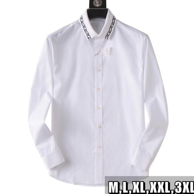 Kemeja Pesta Lengan Panjang Pria / Kemeja Branded Mirror Vip Putih Raymondusra