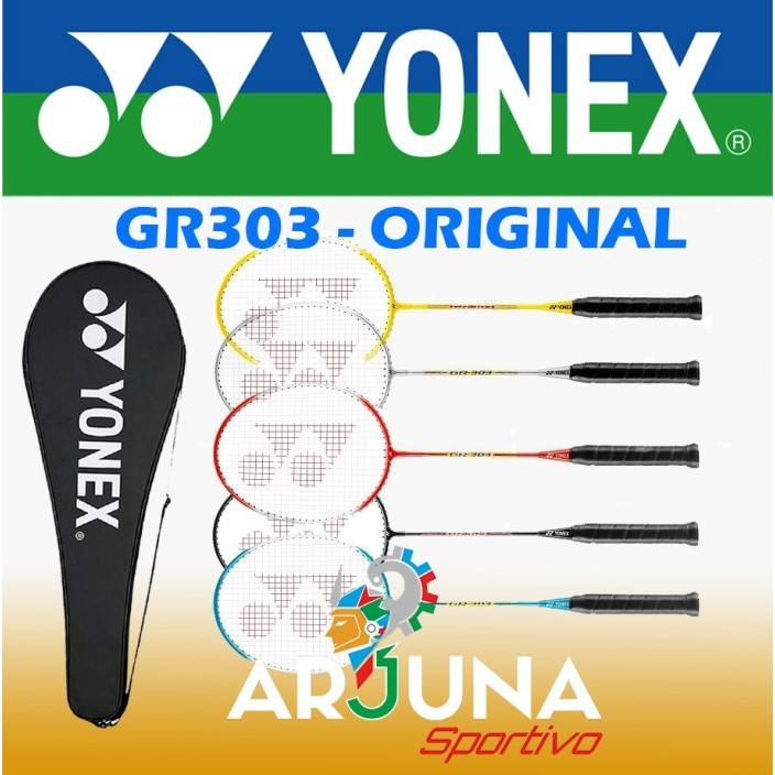 YONEX BADMINTON RACKET GR303 RAKET + SENAR YONEX ORIGINAL