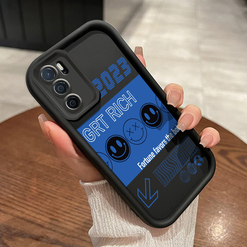 Casing Hp OPPO A16 OPPO A16s OPPO A54s Case hp ponsel pola wajah Casing tersenyum paket penuh Kesing