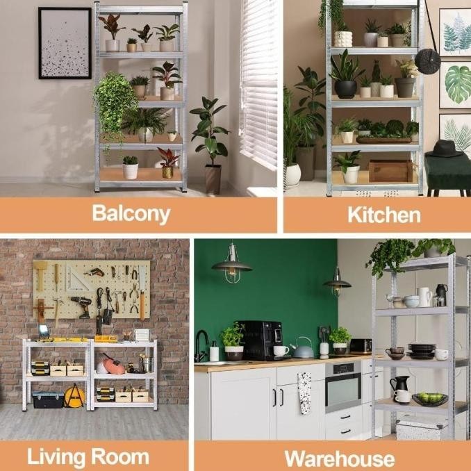 Amico Rak Besi 4 Susun Siku Serbaguna Rak Gudang / 5 Susun Rak Besi Andirafasih