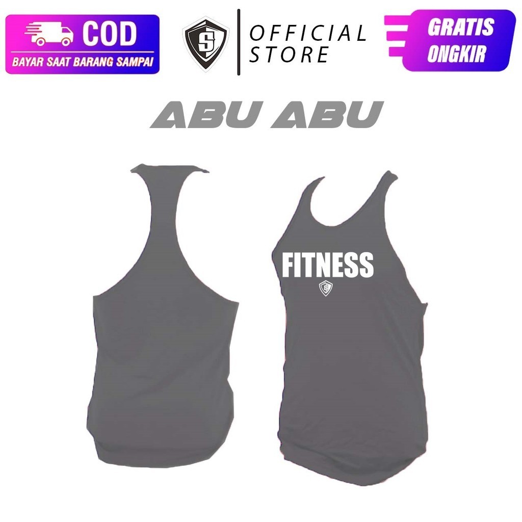 Baju Singlet Fitness Pria Sport Fitness Halus