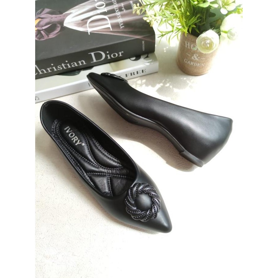 Ivory Sepatu Wedges Wanita Import Wd-322