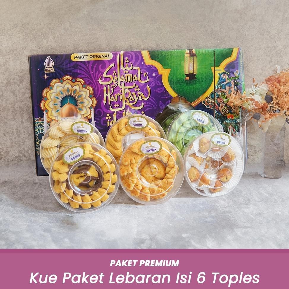 

CR - Paket Kue Lebaran Original isi 6 Toples Butter Cookies Kering Hadiah Hampers Ramadhan Gift TERLARIS