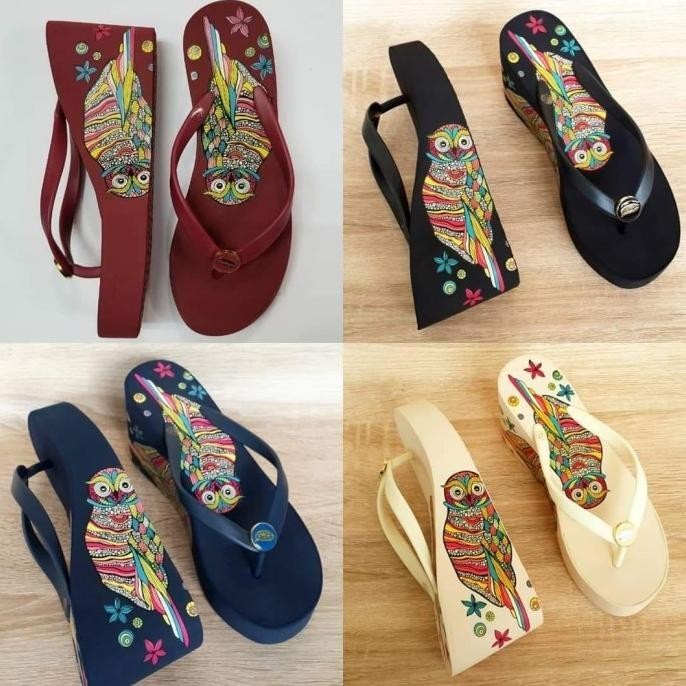 Darlingen Owl Sandal Wedges Wanita