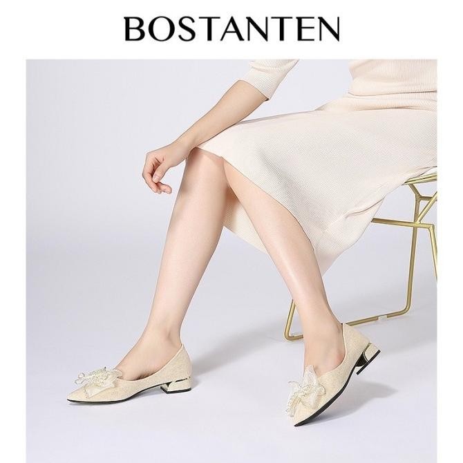 Bostanten Sepatu Heels Wanita Flatshoes Pansus Pesta Pernikahan Korea