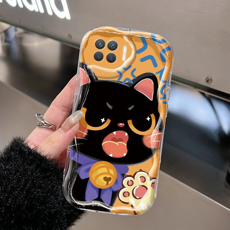 Casing Hp OPPO A93 2020 F17 Pro Reno 4F Reno4 F Reno 4 Lite Reno4 Lite Case lucu kartun kucing HP ma
