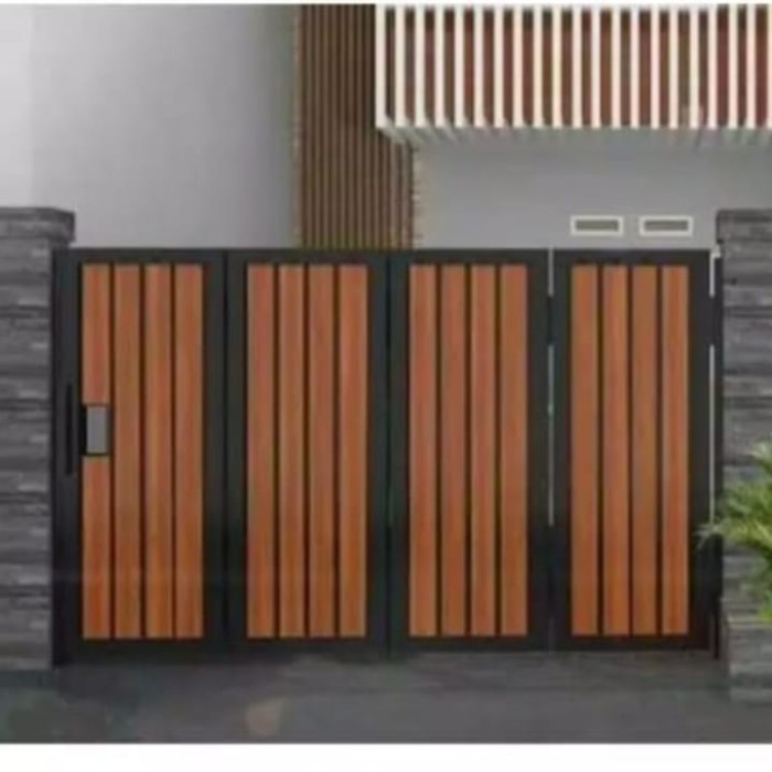 NEW pagar rumah motif kayu GRC woodplank