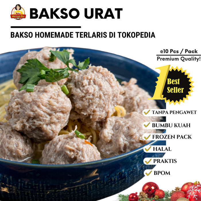 

Bakso Warisan Ibu Daging Sapi Urat Isi 10 Buah