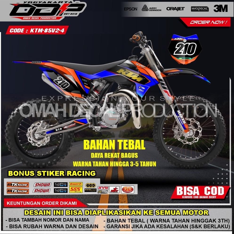 Barang Murah.Co Decal Ktm 250 Full Body Dekal Body Set Ktm 85 2013 - 2016 Exc 2020 New Sticker Motor