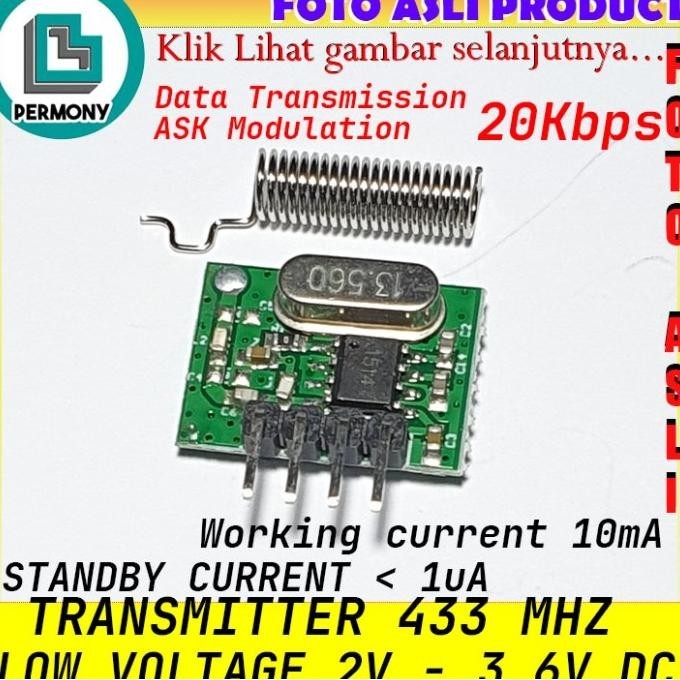 Transmitter Receiver Module RF 433 Mhz Modul 433Mhz