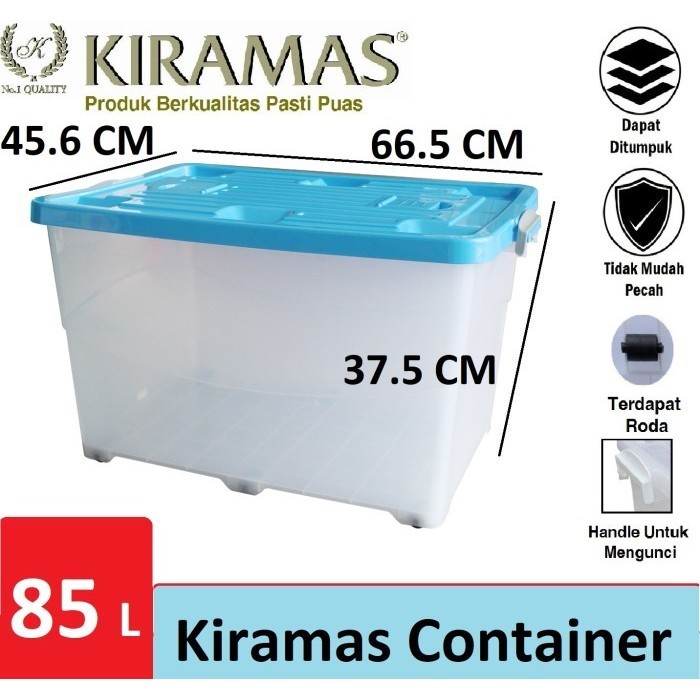 Kiramas Kontainer Box / Kontainer Plastik Transparan 85 Liter B85 Ar