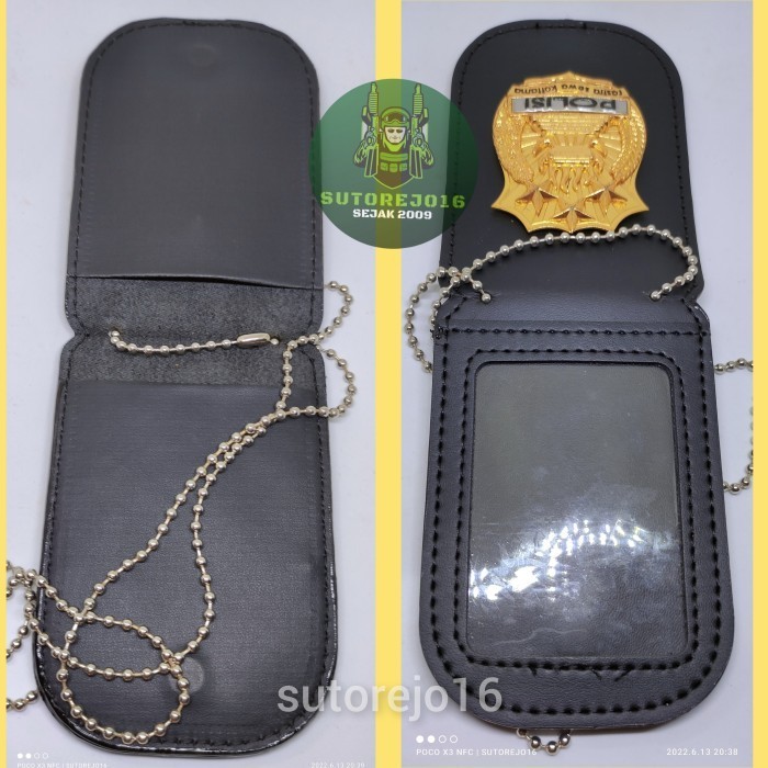 

BARANG TERLARIS kalung dompet id card holder logo polisi
