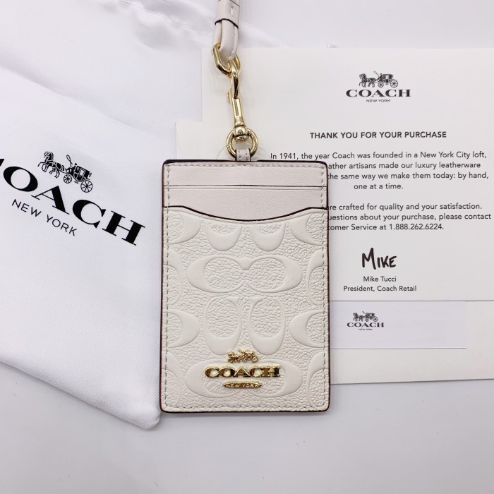 

BARANG TERLARIS Coach Metal Logo Card Holder ID Lanyard Name Tag Pro Edition