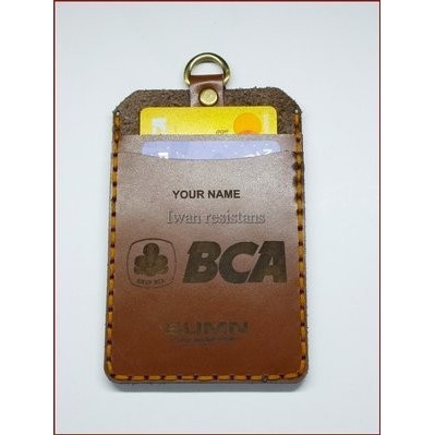 

BARANG TERLARIS iD card holder kulit asli,name tag kulit asli ,id card costum nama b