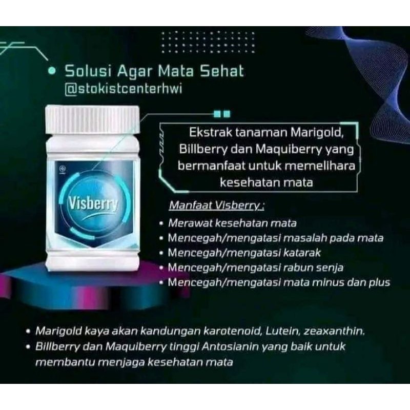 VISBERRY HWI ORIGINAL 100%/Vitamin Mata/Mengurangi mata minus/katarak