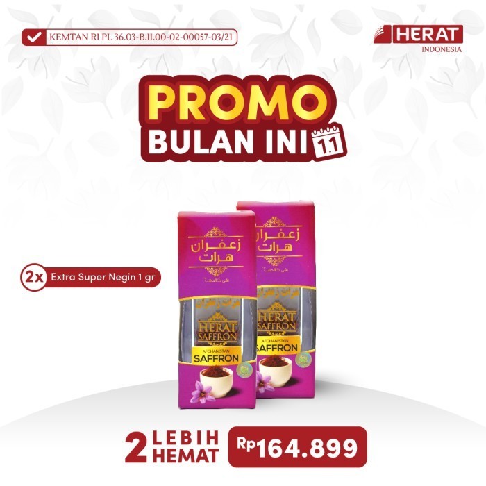 

[BELI 2 LEBIH HEMAT] Saffron Extra Super Negin [1 gram] x2 - Grade A++