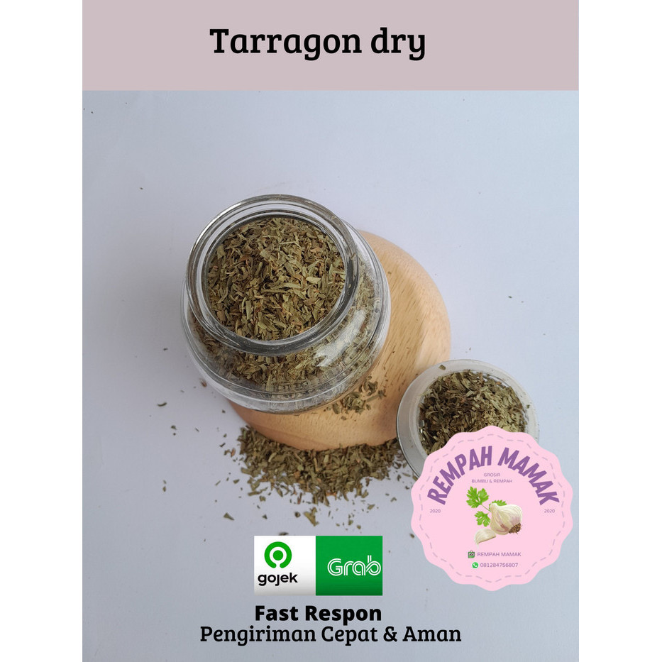 

Tarragon Leaves Dried 100GR / Long Hao Kering / Daun Taragon Kering