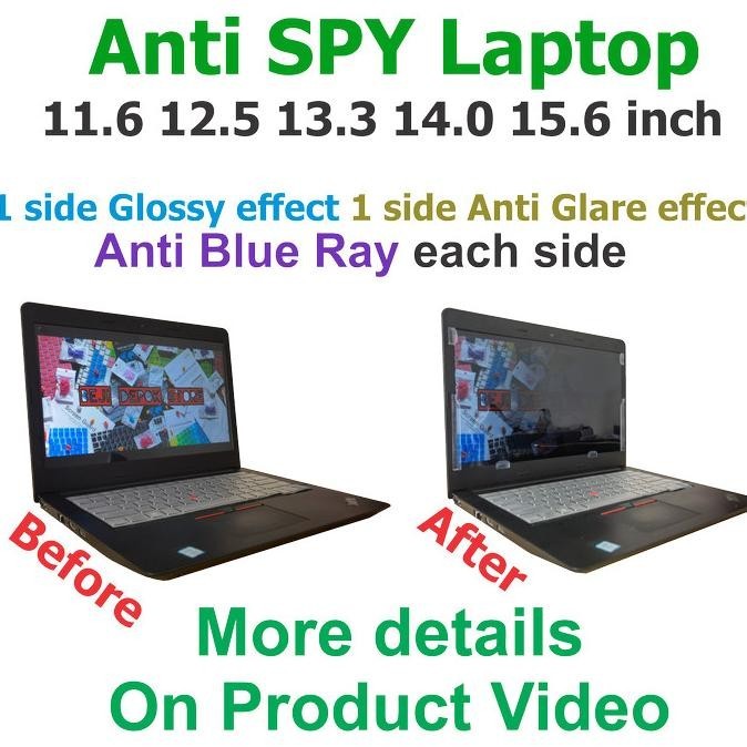 Anti spy laptop screen guard privasi privacy filter radiasi 14 inch