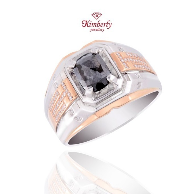 Cincin Berlian Pria Black Diamond Kmr576277 - Kimberly Jewellery