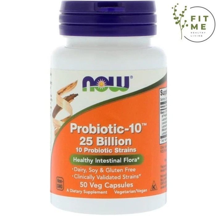 Now Probiotic 10 25 Billion 50 Veg Capsules