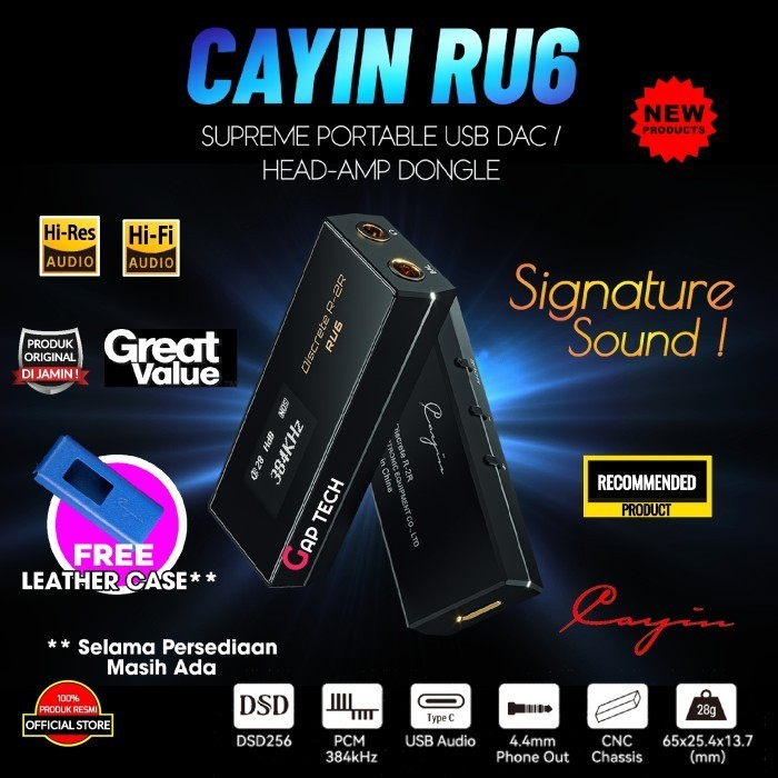 Cayin Ru6 / Ru 6 R-2R /R2R Usb Dongle Dac Headphone Amplifier Original