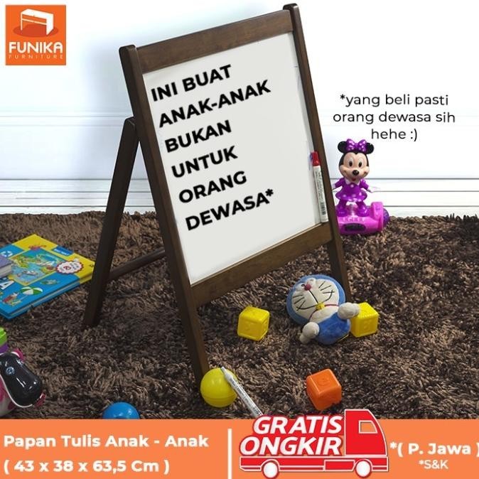 

FUNIKA STARINDO 92002 DBR - Papan Tulis Whiteboard Anak - Coklat Tua CM