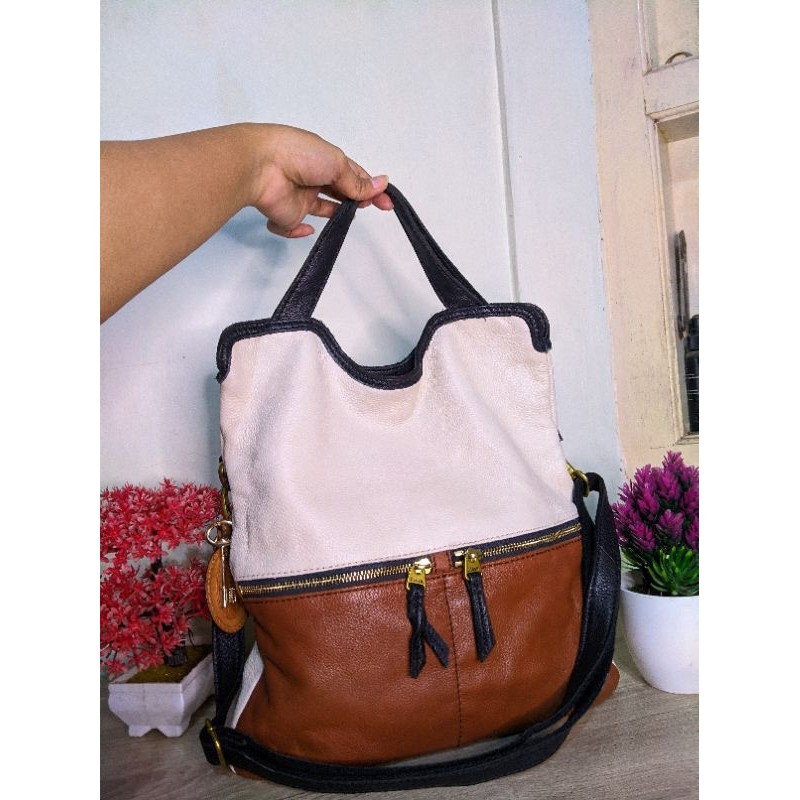 Preloved Fossil Vooldover Sling Bag/Hobo