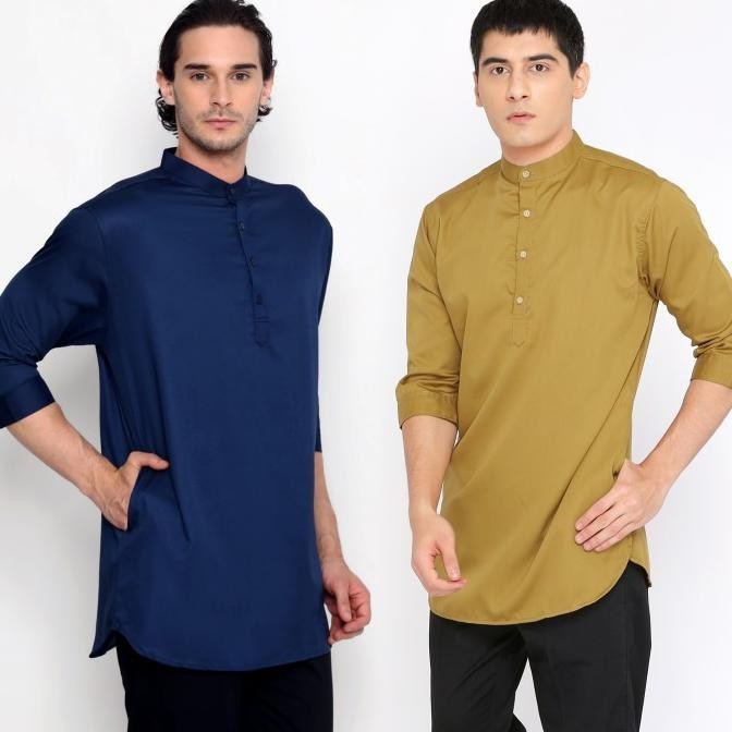 Ready Stok Casella Baju Koko Kurta Lengan Premium | Casella Kurta Hamzah Solid