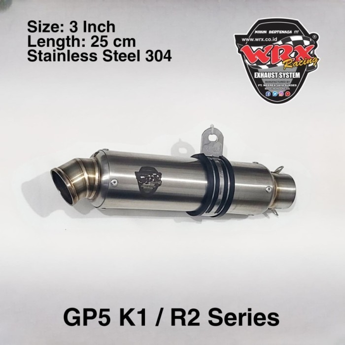Knalpot Wrx Gp5 K K1 K2 Ss K150 Yamaha Aerox Aerox155 New Nmax Lexi125