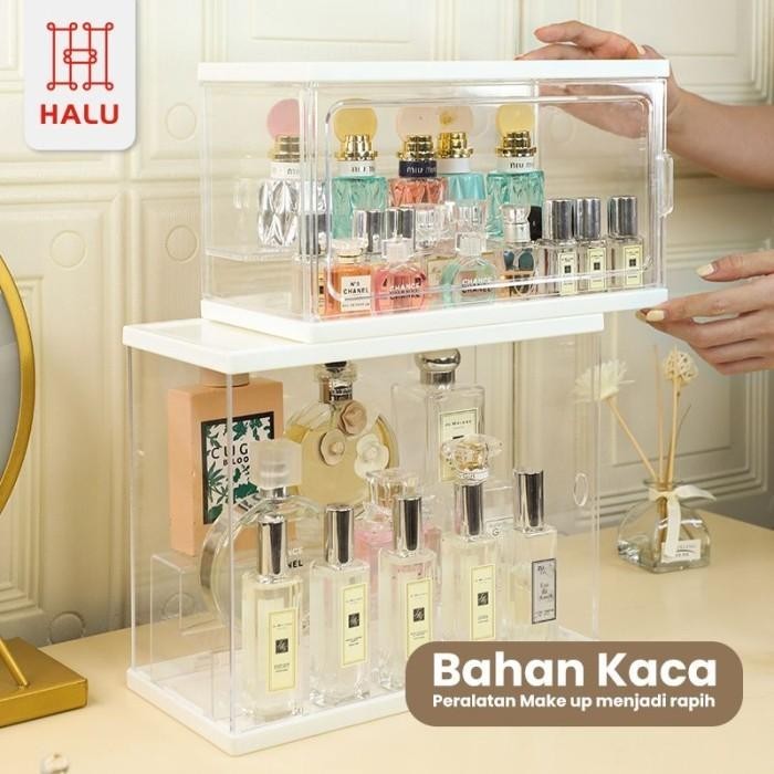 Halu Rak Parfum Acrylic Organizer Tempat Parfum Skincare Makeup Hrm318