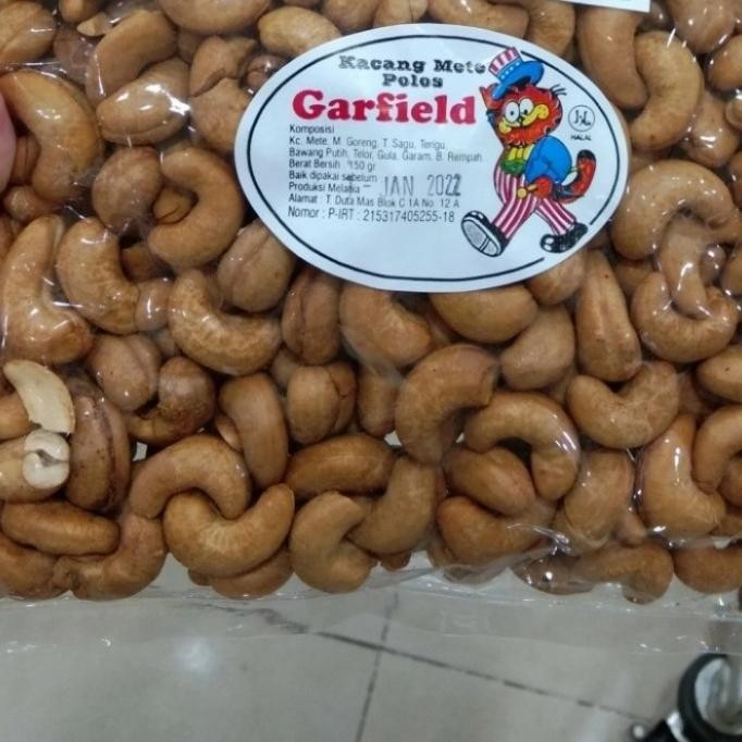 

Barang Terlaris Garfield Kacang Mede Polos 450Gr Ready Myeshandira