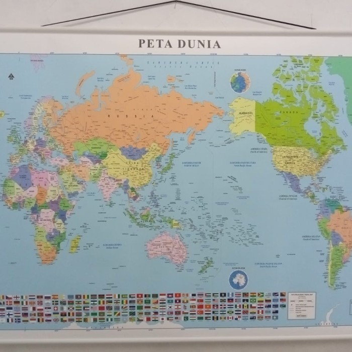 Peta Dunia Besar Peta Dinding Uk 180 X 120