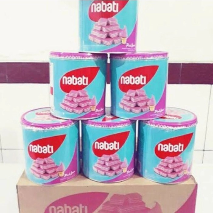 

((((()paling dicari] [1 karton = 6 kaleng 320gram] Wafer Nabati Pink Lava Jajan Lebaran