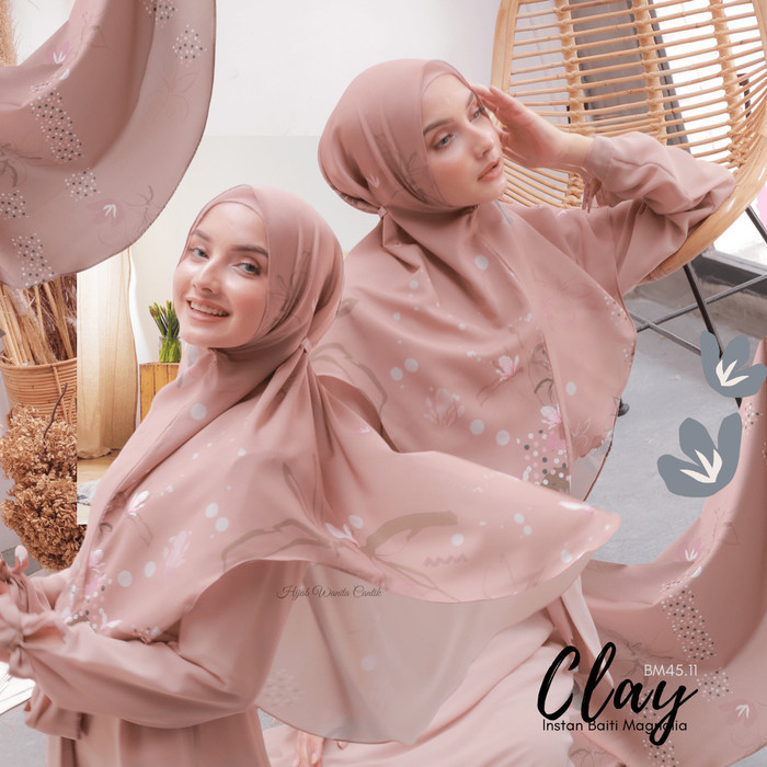 Hijabwanitacantik - Instan Baiti Magnolia Clay Hijab Instan